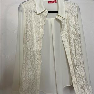 Crème long sleeve button down